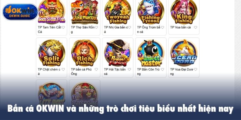 Bắn cá tại OKWIN và những trò chơi tiêu biểu nhất hiện nay