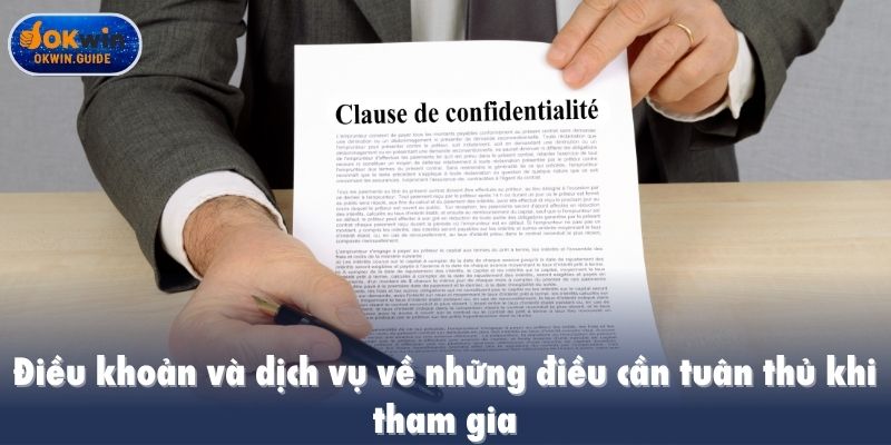 Điều khoản và dịch vụ về những điều cần tuân thủ khi tham gia