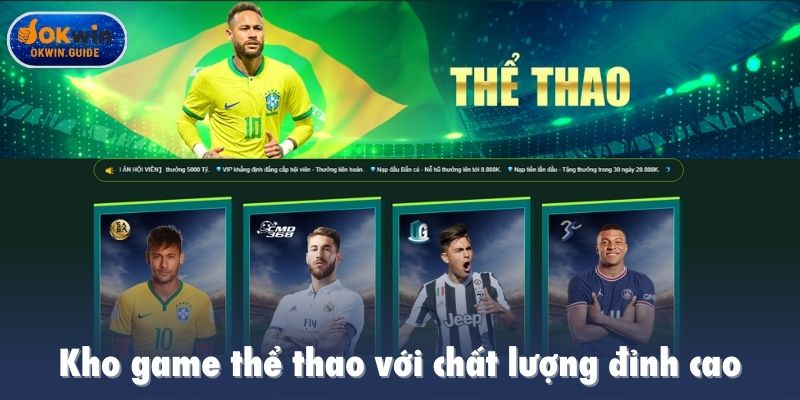 Kho game thể thao với chất lượng đỉnh cao